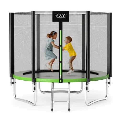 4FIZJO Trampolina ogrodowa dla dzieci CLASSIC 252cm 8FT Zielony / Czarny Best
