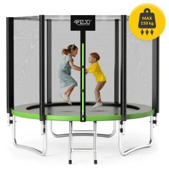 4FIZJO Trampolina ogrodowa dla dzieci CLASSIC 252cm 8FT Zielony / Czarny Best