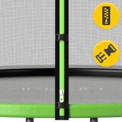 4FIZJO Trampolina ogrodowa dla dzieci CLASSIC 252cm 8FT Zielony / Czarny Best