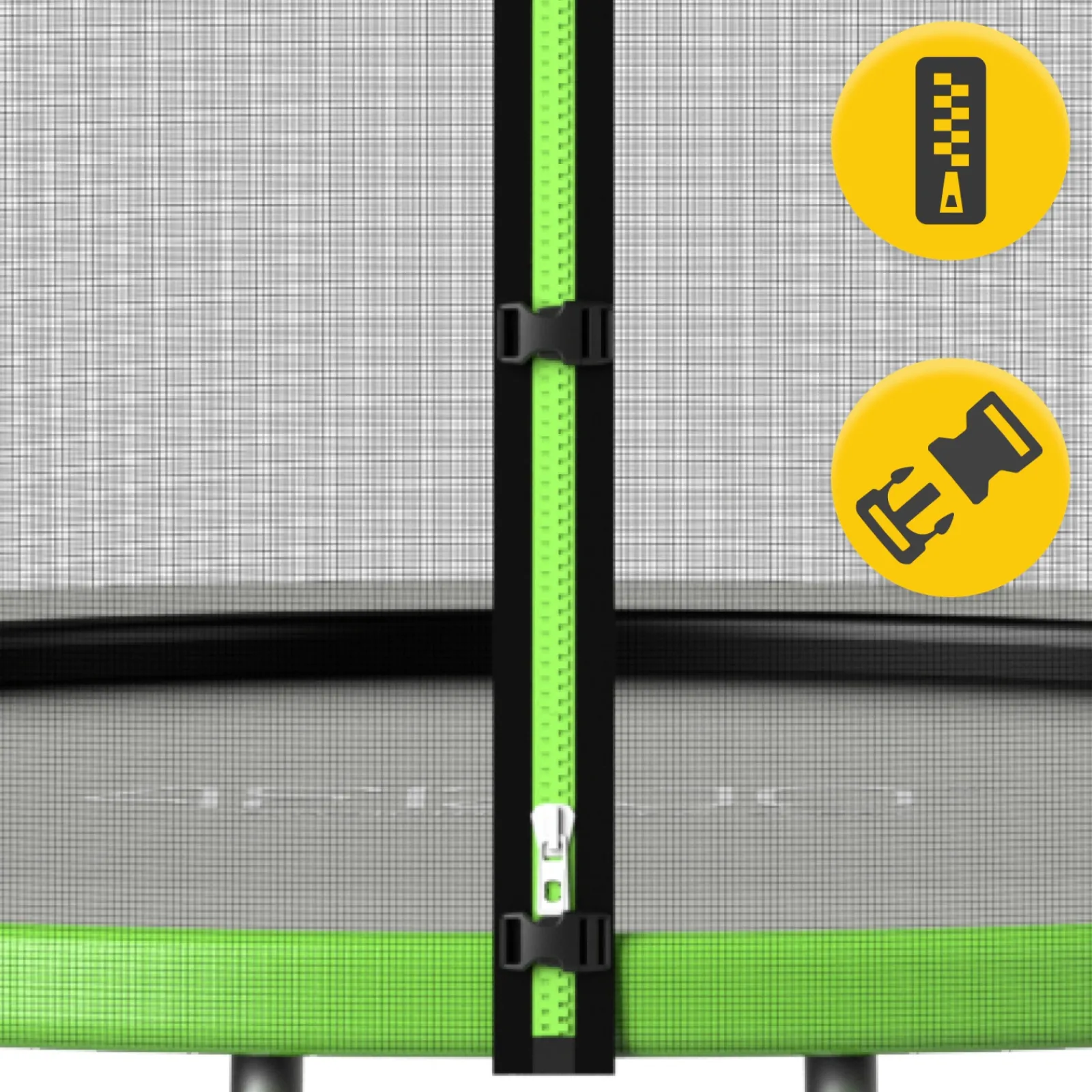 4FIZJO Trampolina ogrodowa dla dzieci CLASSIC 252cm 8FT Zielony / Czarny Best