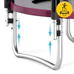 4FIZJO Trampolina ogrodowa dla dzieci CLASSIC 252cm 8FT Różowy / Czarny Online