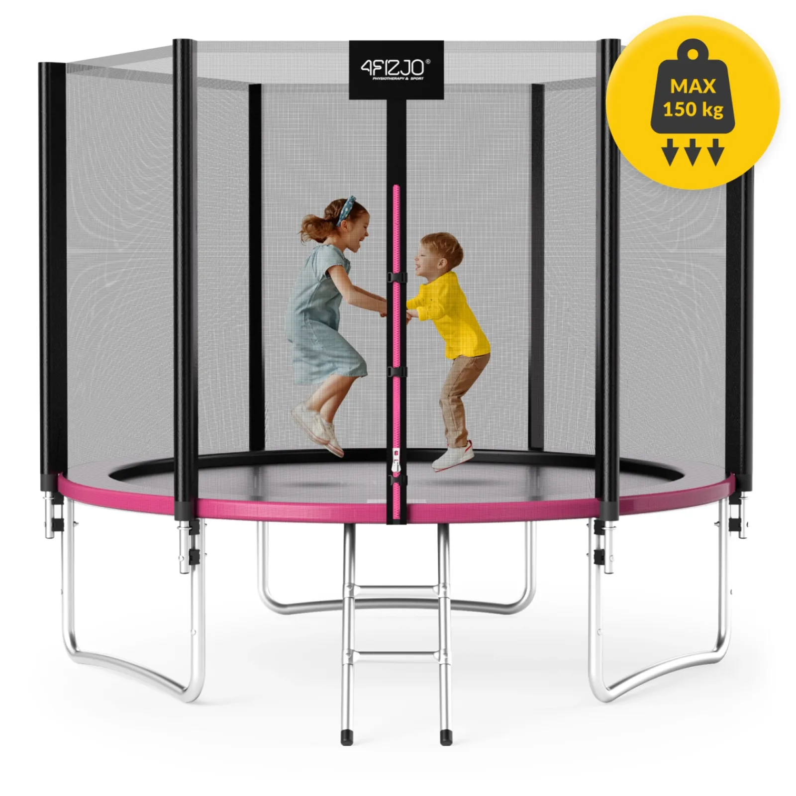 4FIZJO Trampolina ogrodowa dla dzieci CLASSIC 312 cm 10 FT Różowy / Czarny Online