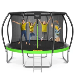 4FIZJO Trampolina ogrodowa dla dzieci PRO 435cm 14FT Zielony / Czarny Hot