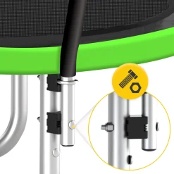 4FIZJO Trampolina ogrodowa dla dzieci PRO 435cm 14FT Zielony / Czarny Hot