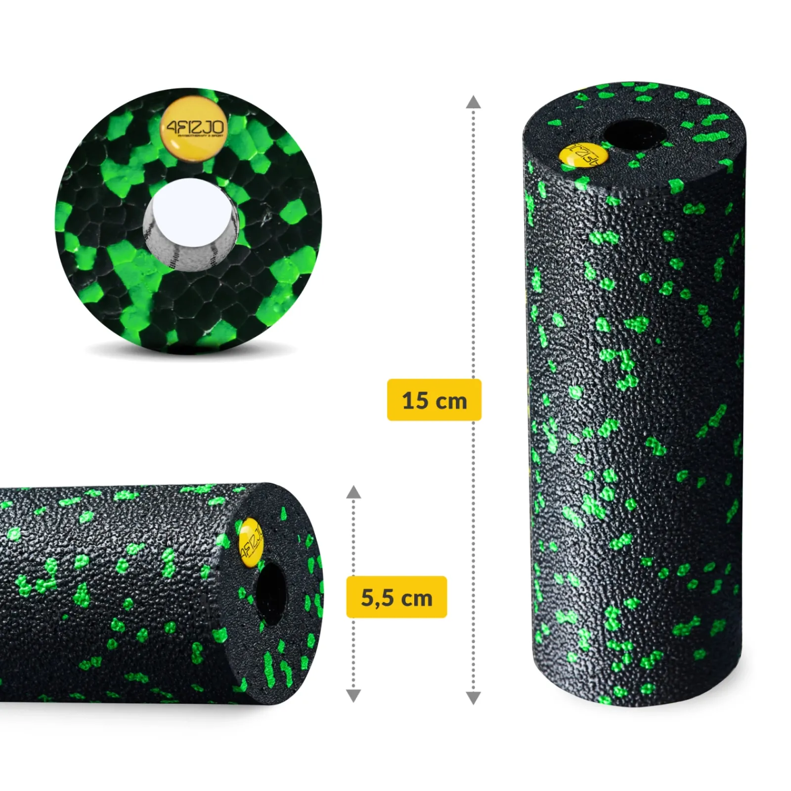 4FIZJO Wałek do masażu piankowy EPP MINI 15 cm zielony Sale