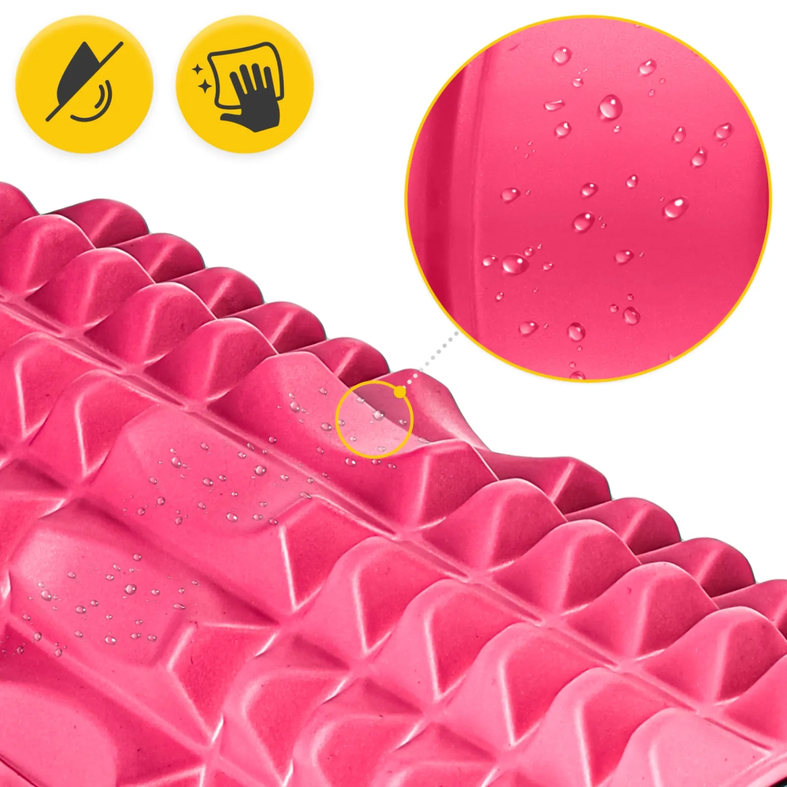 4FIZJO Wałek do masażu z wypustkami EVA 33 cm różowy Discount