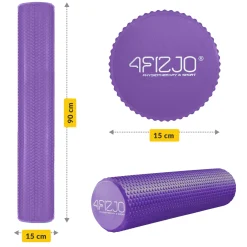 4FIZJO Wałek do masażu z wypustkami CARE+ 90 cm fioletowy Outlet
