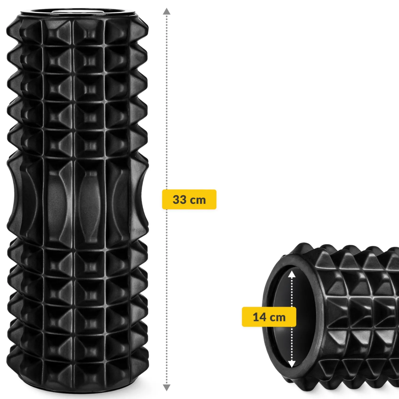 4FIZJO Wałek do masażu z wypustkami EVA 33 cm czarny Discount