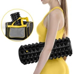 4FIZJO Wałek do masażu z wypustkami EVA 33 cm czarny Discount