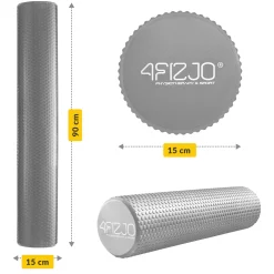 4FIZJO Wałek do masażu z wypustkami CARE+ 90 cm szary Clearance