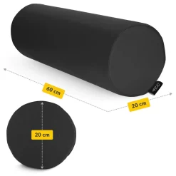 4FIZJO Wałek rehabilitacyjny kształtka do masażu 60 x 20 cm czarna Czarny Best