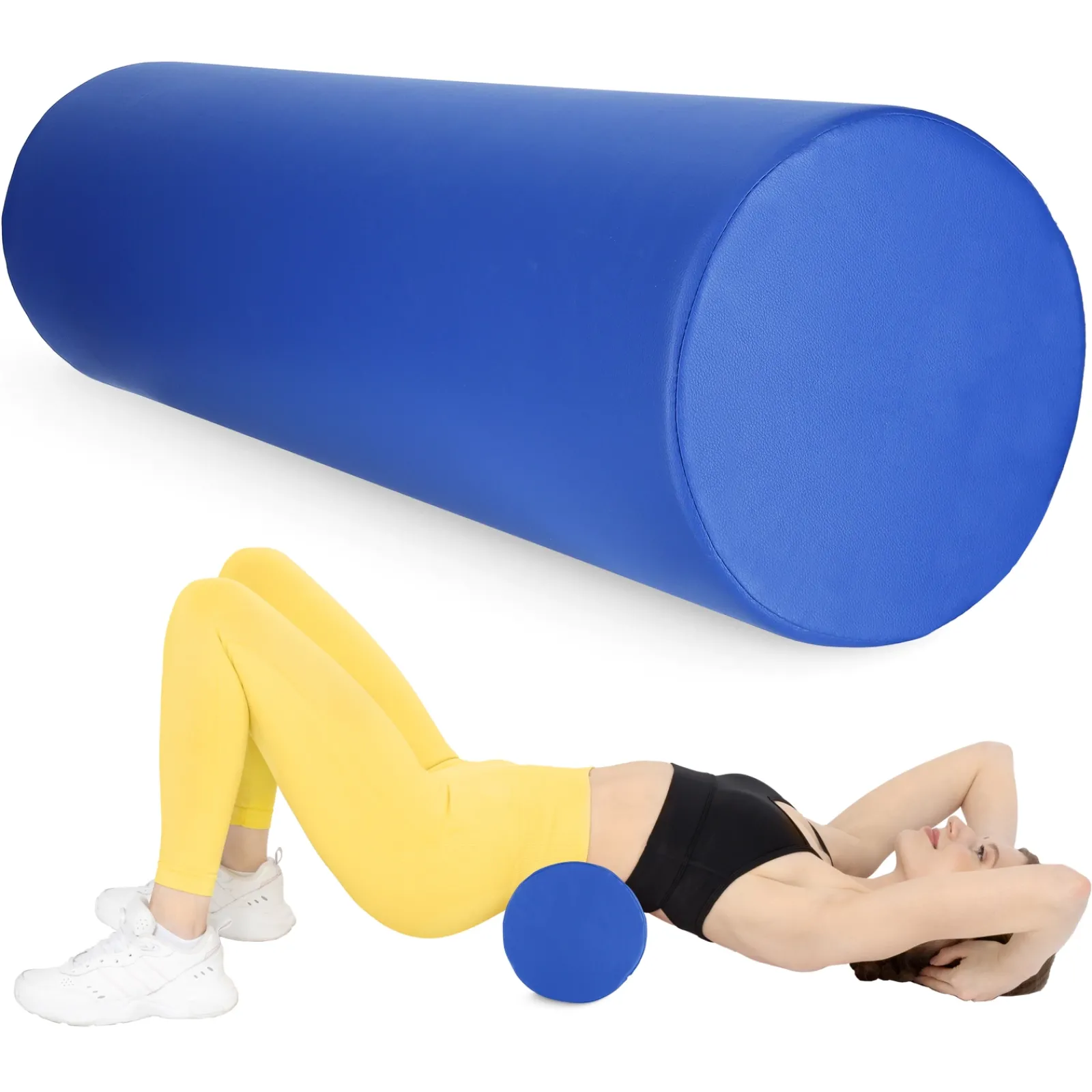 4FIZJO Wałek rehabilitacyjny kształtka do masażu 100 x 30 cm niebieska Niebieski Hot