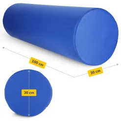 4FIZJO Wałek rehabilitacyjny kształtka do masażu 100 x 30 cm niebieska Niebieski Hot