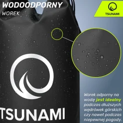 4FIZJO Worek wodoodporny 10 litrów TSUNAMI czarny Best