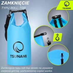 4FIZJO Worek wodoodporny 10 litrów TSUNAMI niebieski Online