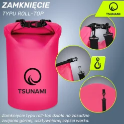 4FIZJO Worek wodoodporny 30 litrów TSUNAMI różowy Best