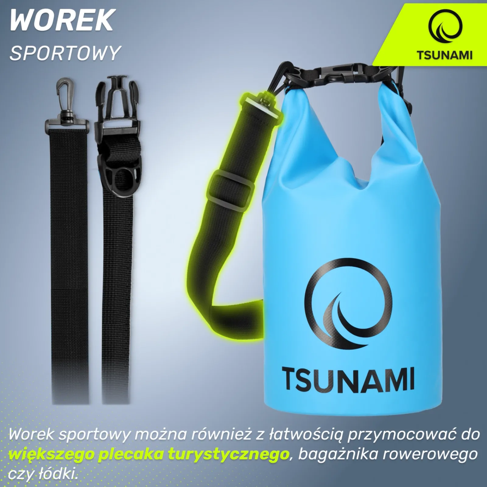 4FIZJO Worek wodoodporny 5 litrów TSUNAMI niebieski Sale