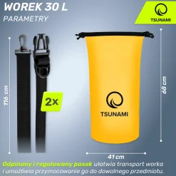 4FIZJO Worek wodoodporny 30 litrówTSUNAMI żółty Best