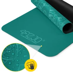 4FIZJO Zamszowa mata do jogi i ćwiczeń 1,5 mm zielona Clearance