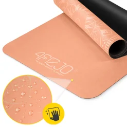 4FIZJO Zamszowa mata do jogi i ćwiczeń 1,5 mm pomarańczowa Sale