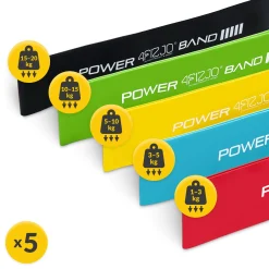 4FIZJO Zestaw 5 gum do ćwiczeń MINI POWER BAND