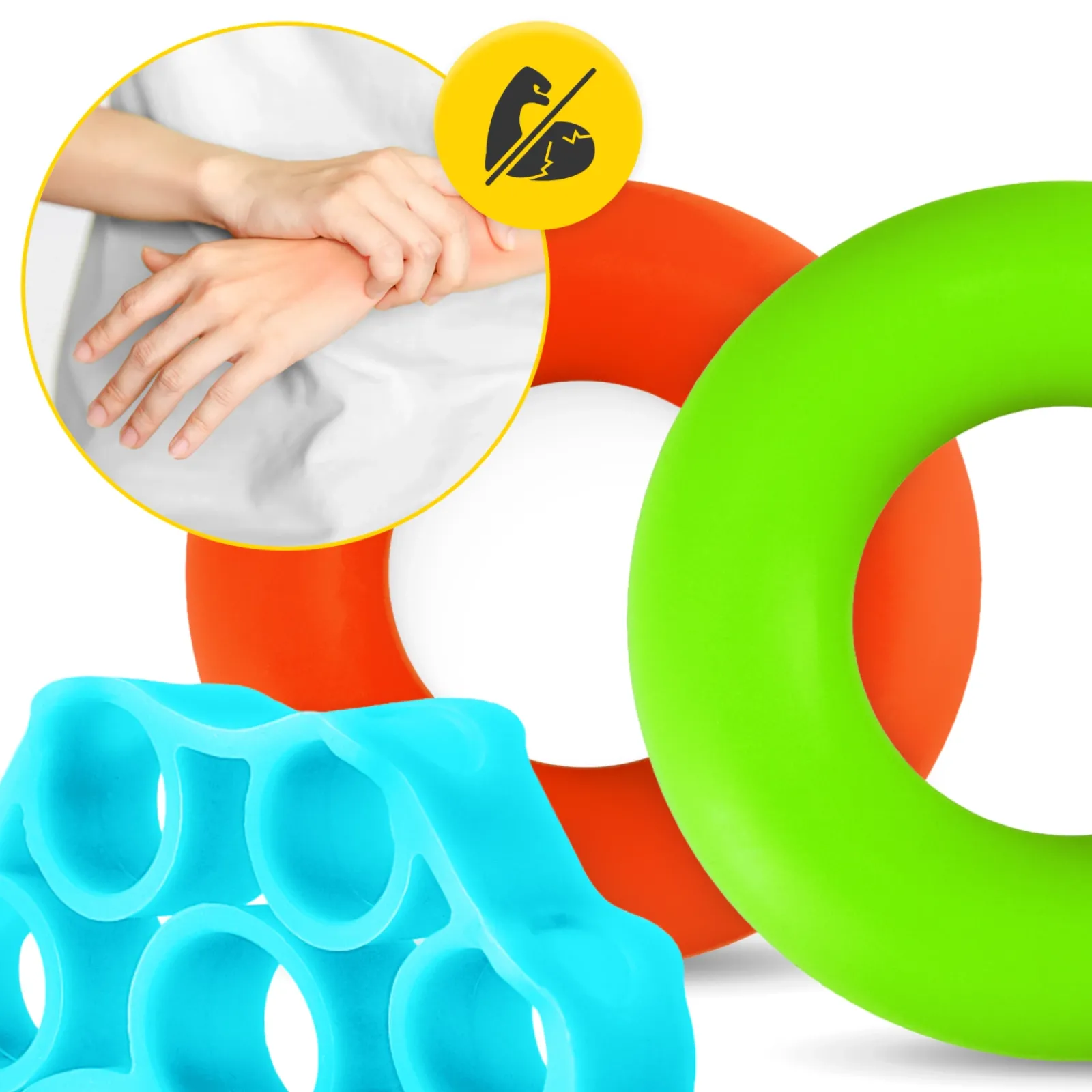 4FIZJO Zestaw 9 gum do ćwiczeń rąk palców Discount