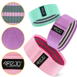 4FIZJO Zestaw 3 gum materiałowych do ćwiczeń HIP BAND