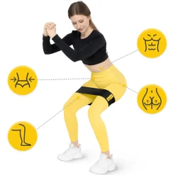 4FIZJO Zestaw 3 gum materiałowych do ćwiczeń HIP BAND Clearance