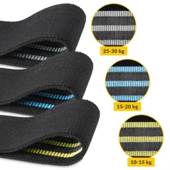 4FIZJO Zestaw 3 gum materiałowych do ćwiczeń HIP BAND Clearance