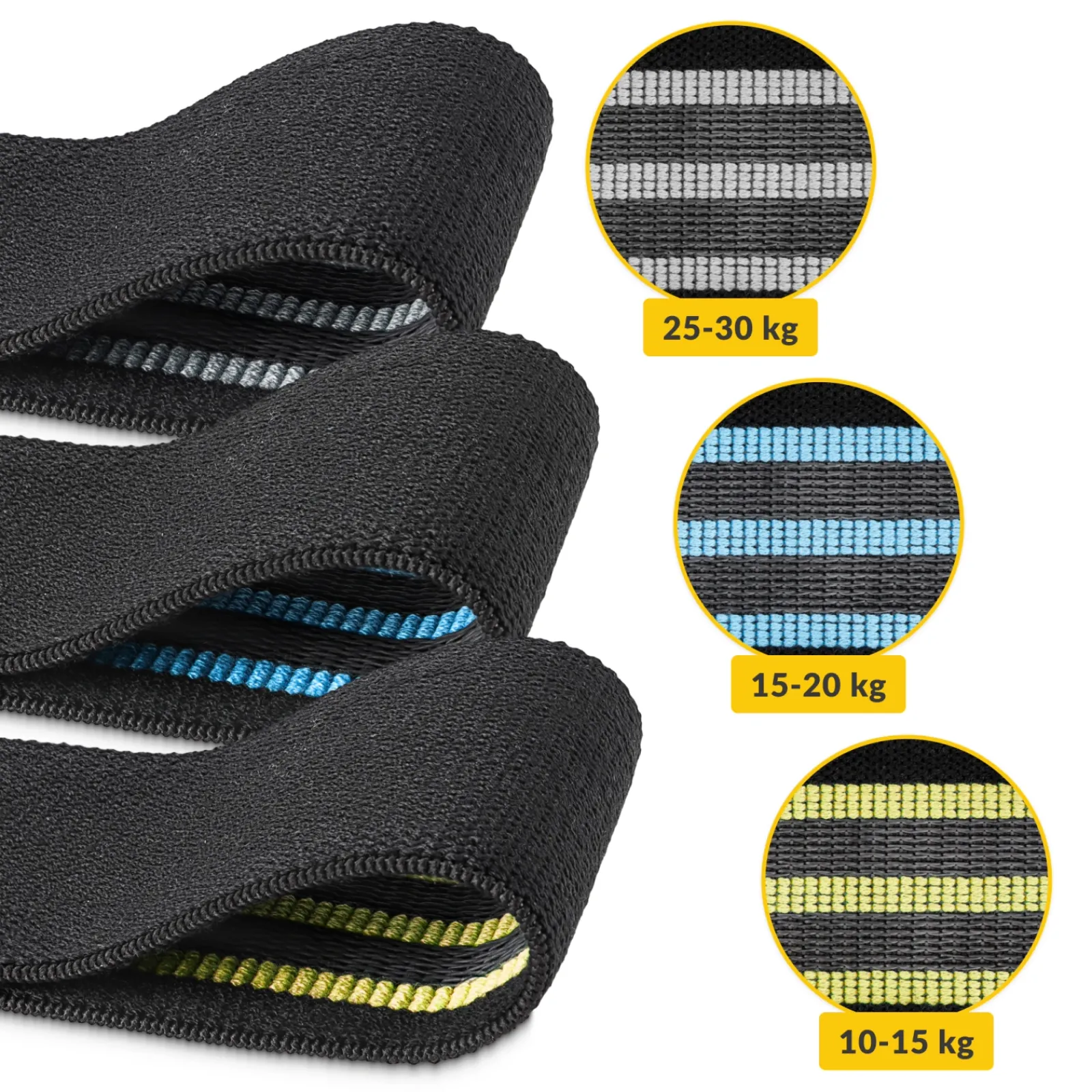 4FIZJO Zestaw 3 gum materiałowych do ćwiczeń HIP BAND Clearance
