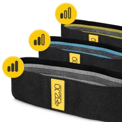 4FIZJO Zestaw 3 gum materiałowych do ćwiczeń HIP BAND Clearance