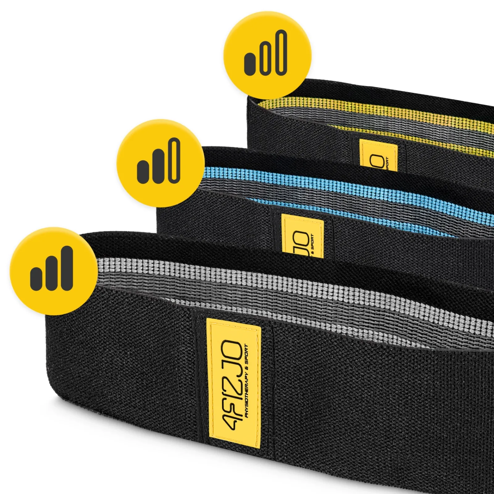 4FIZJO Zestaw 3 gum materiałowych do ćwiczeń HIP BAND Clearance