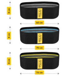 4FIZJO Zestaw 3 gum materiałowych do ćwiczeń HIP BAND Clearance
