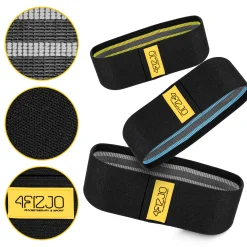 4FIZJO Zestaw 3 gum materiałowych do ćwiczeń HIP BAND Clearance