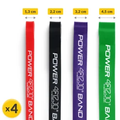 4FIZJO Zestaw 4 gum oporowych do ćwiczeń POWER BAND Best