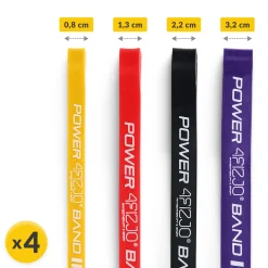4FIZJO Zestaw 4 gum oporowych do ćwiczeń POWER BAND New