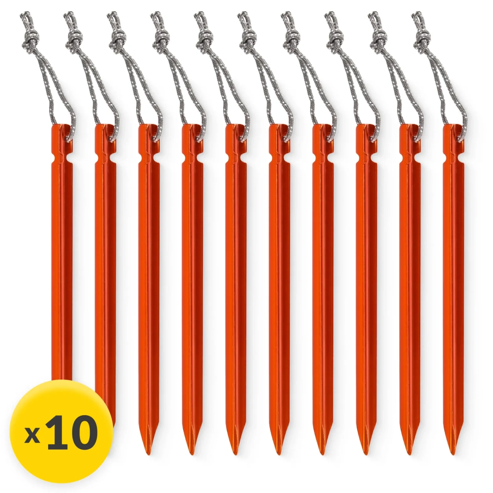 4FIZJO Zestaw aluminiowych śledzi do namiotu 15 cm 10 szt. - trójkątne