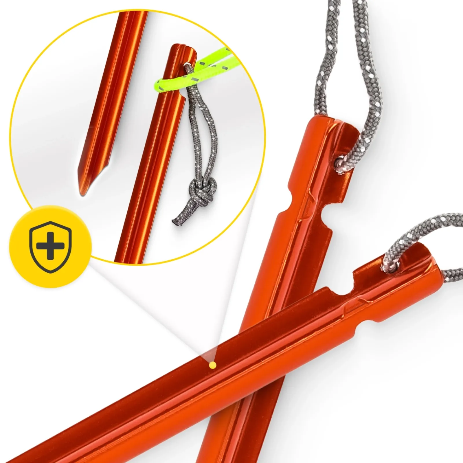 4FIZJO Zestaw aluminiowych śledzi do namiotu 15 cm 10 szt. - trójkątne