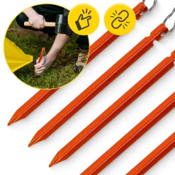 4FIZJO Zestaw aluminiowych śledzi do namiotu 15 cm 10 szt. - trójkątne