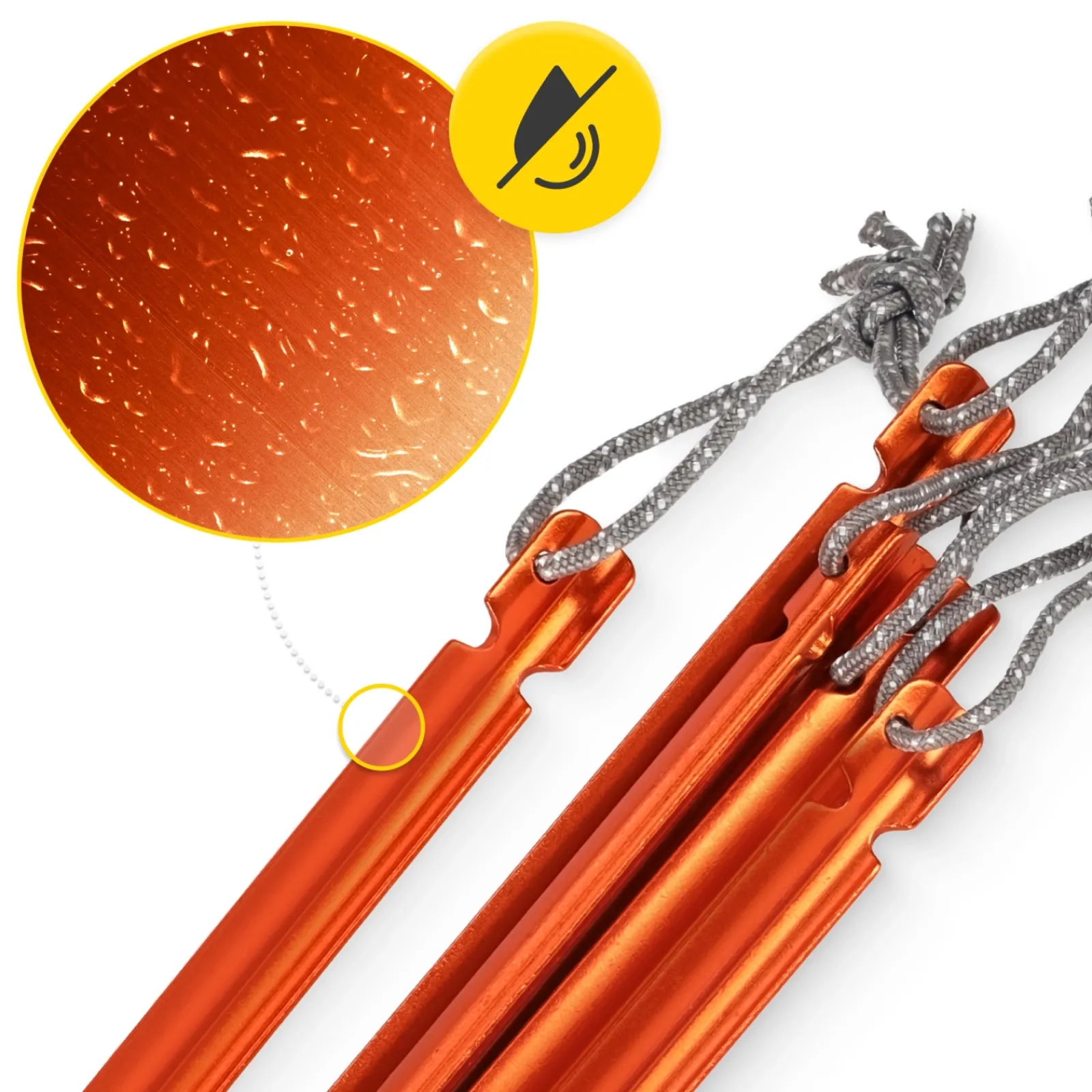 4FIZJO Zestaw aluminiowych śledzi do namiotu 15 cm 10 szt. - trójkątne
