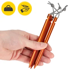 4FIZJO Zestaw aluminiowych śledzi do namiotu 15 cm 10 szt. - trójkątne