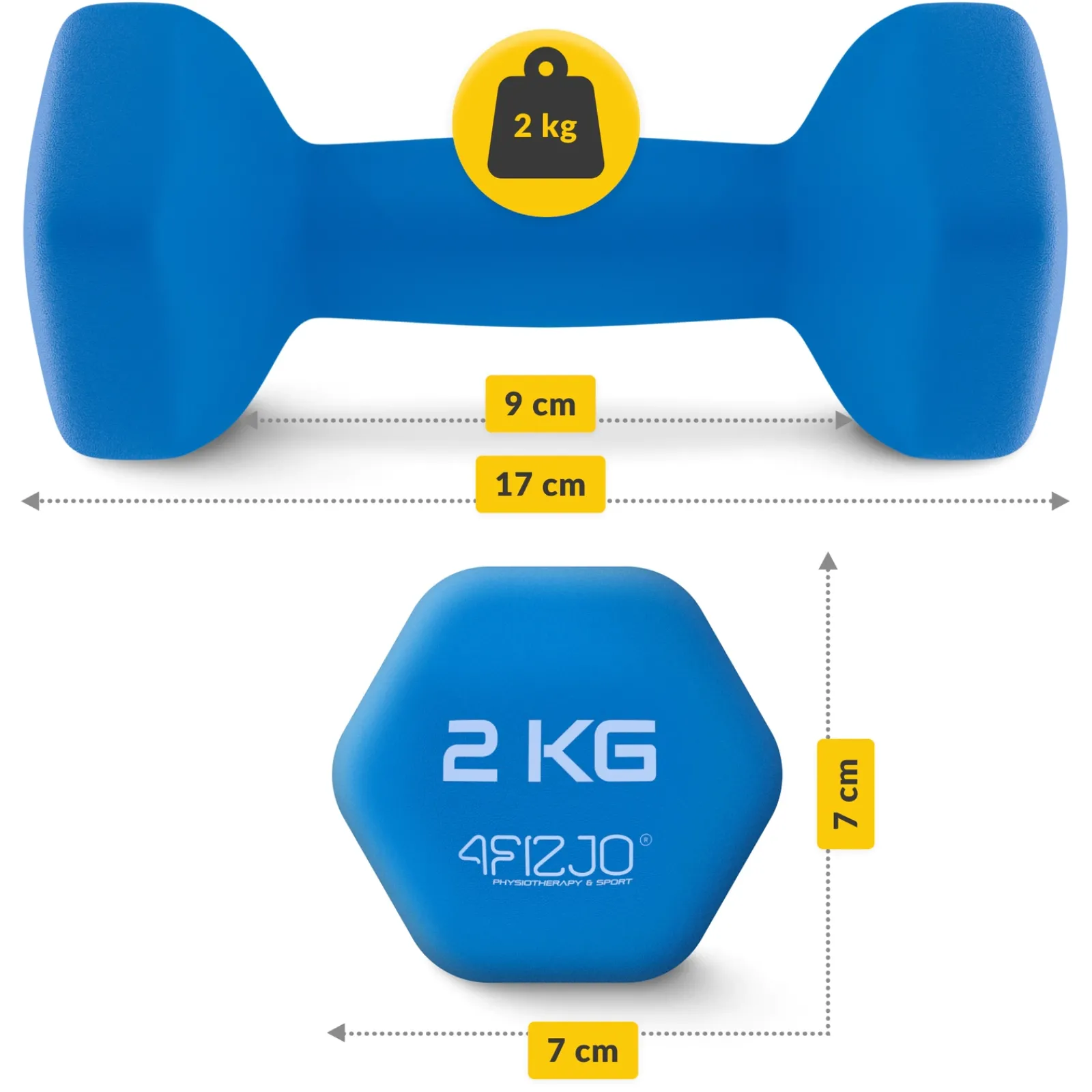 4FIZJO Zestaw hantelek żeliwnych 12 kg Sale