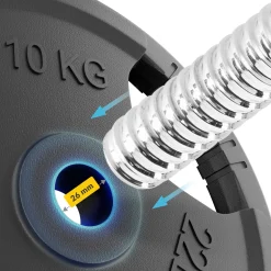 4FIZJO Zestaw kulturystyczny żeliwny 40 kg + gryf prosty 120 cm New